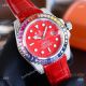 Top Replica Rolex Submariner Rainbow Bezel Red Dial leather Watch (3)_th.JPG